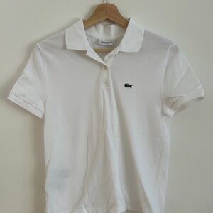 Like new women’s Lacoste golf polo in white